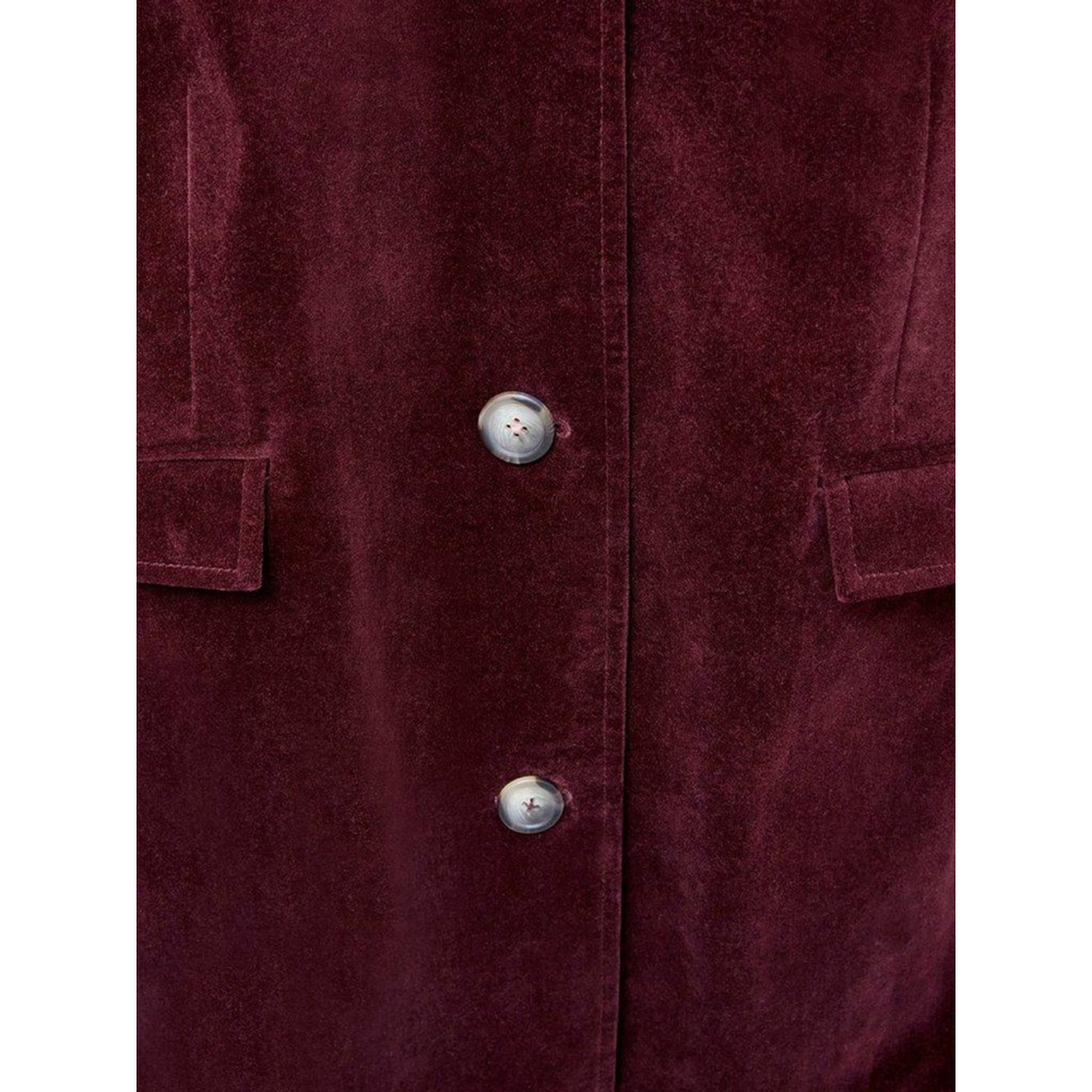 White Stuff NWT Burgundy Velvet Coat Size 16R - Picture 2 of 4